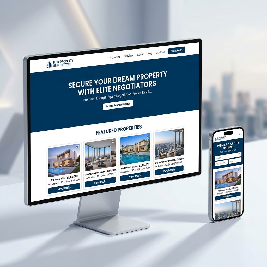 Website Ejen Hartanah Preview Mockup